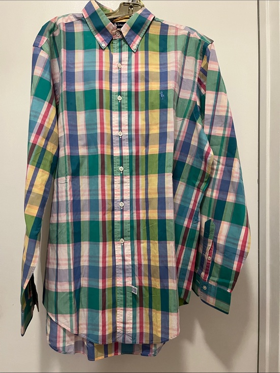 Ralph Lauren Other - Ralph Lauren XL Multicolor Plaid Button Front Shirt Cotton Pony Logo